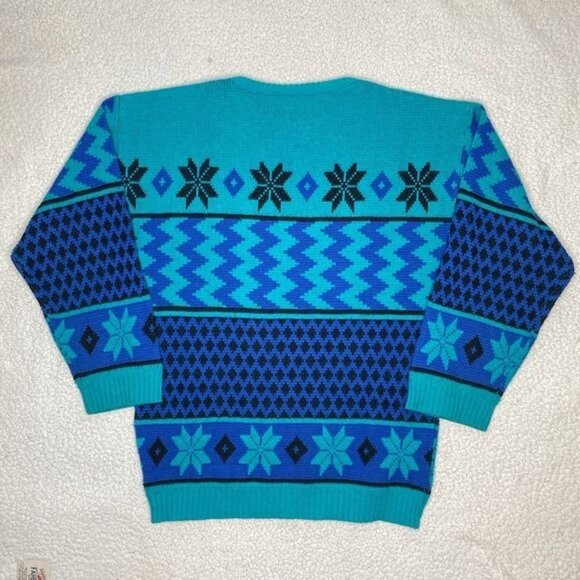Vintage Sears The Fashion Place Acrylic Snowflake Sweater: Size 36/ Medium - Picture 2 of 10